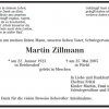 Zillmann Martin 1923-2005 Todesanzeige